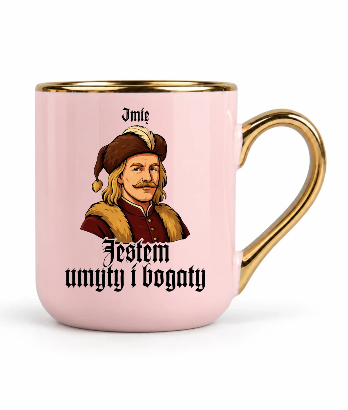 Kubek elegant - Jestem umyty i bogaty - dla fanów serialu 1670 - personalizowany H60