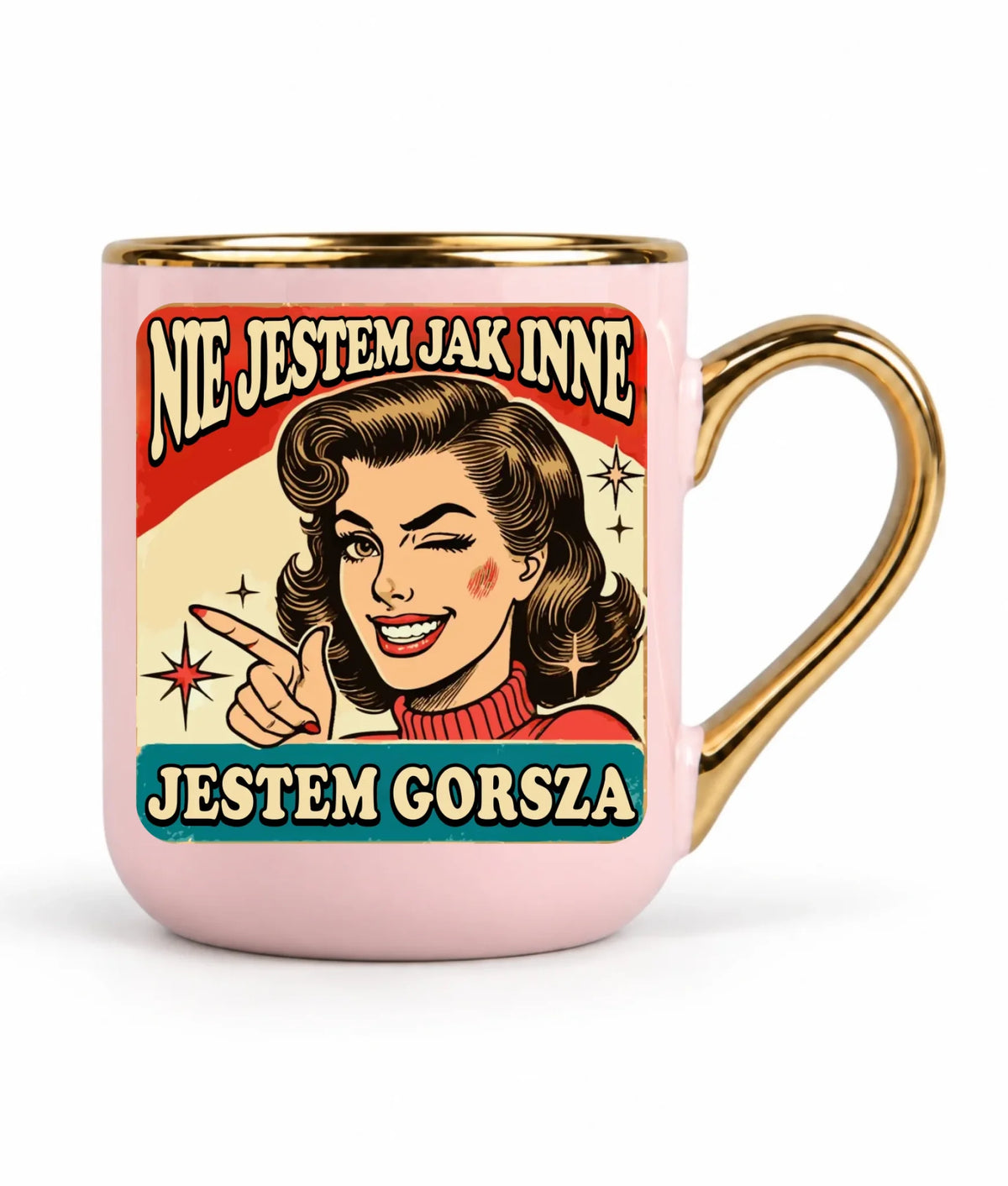 Kubek elegant - Nie jestem jak inne, jestem gorsza - w stylu retro DZ07