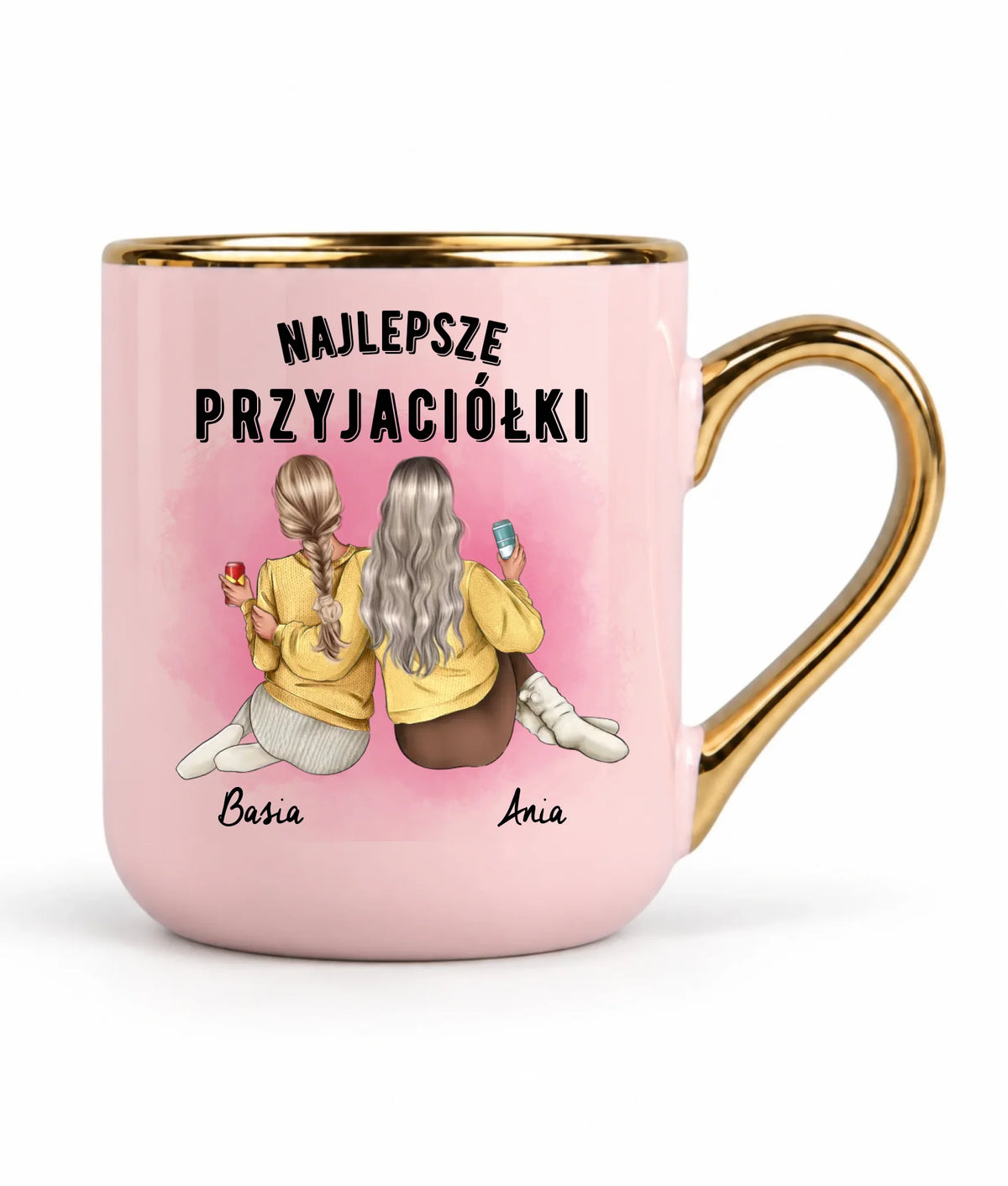 Kubek elegant - prezent dla przyjaciółek - Najlepsze przyjaciółki 2-4 osób - personalizowany PR01