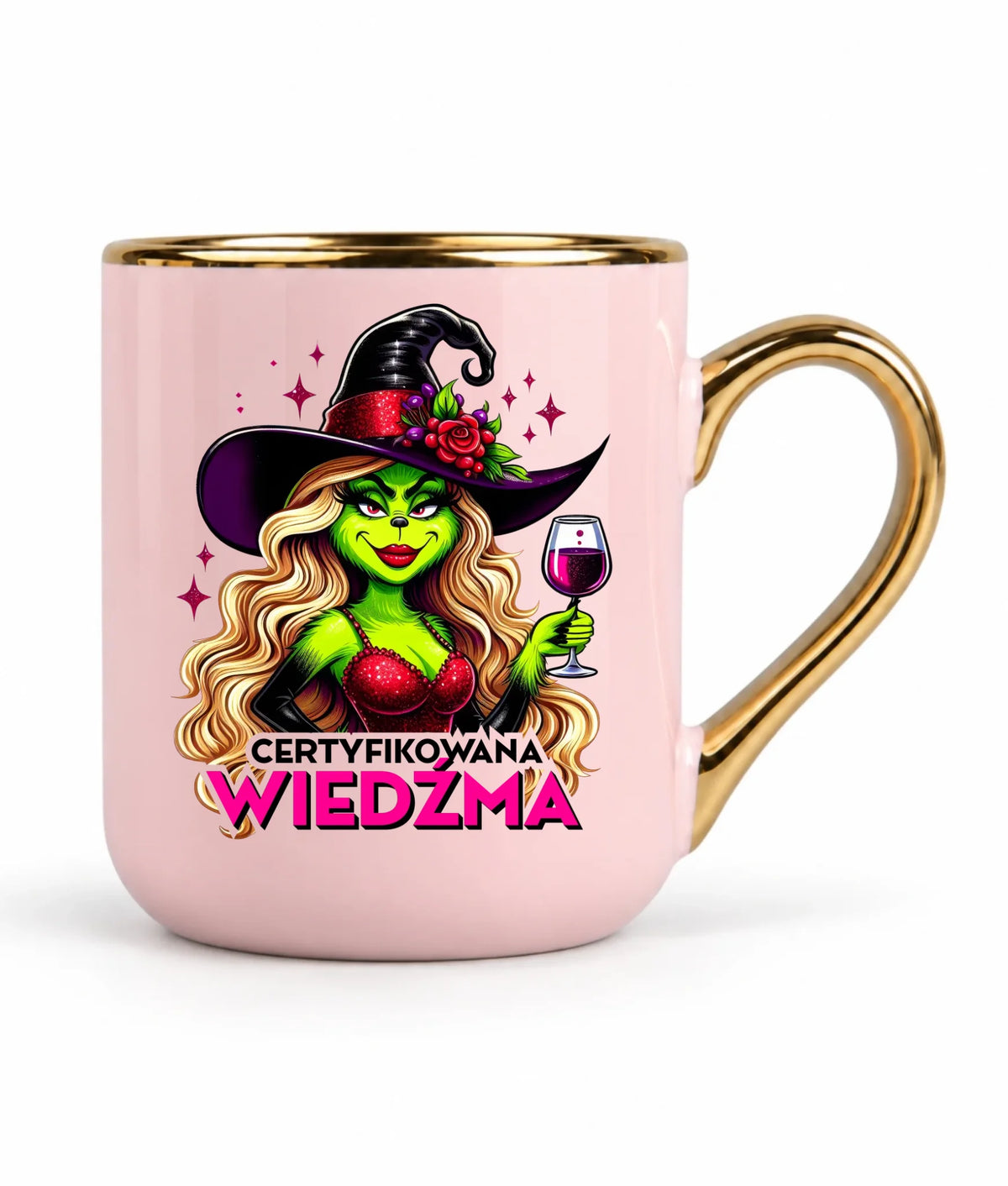 Kubek elegant - Certyfikowana wiedźma - śmieszny HL13