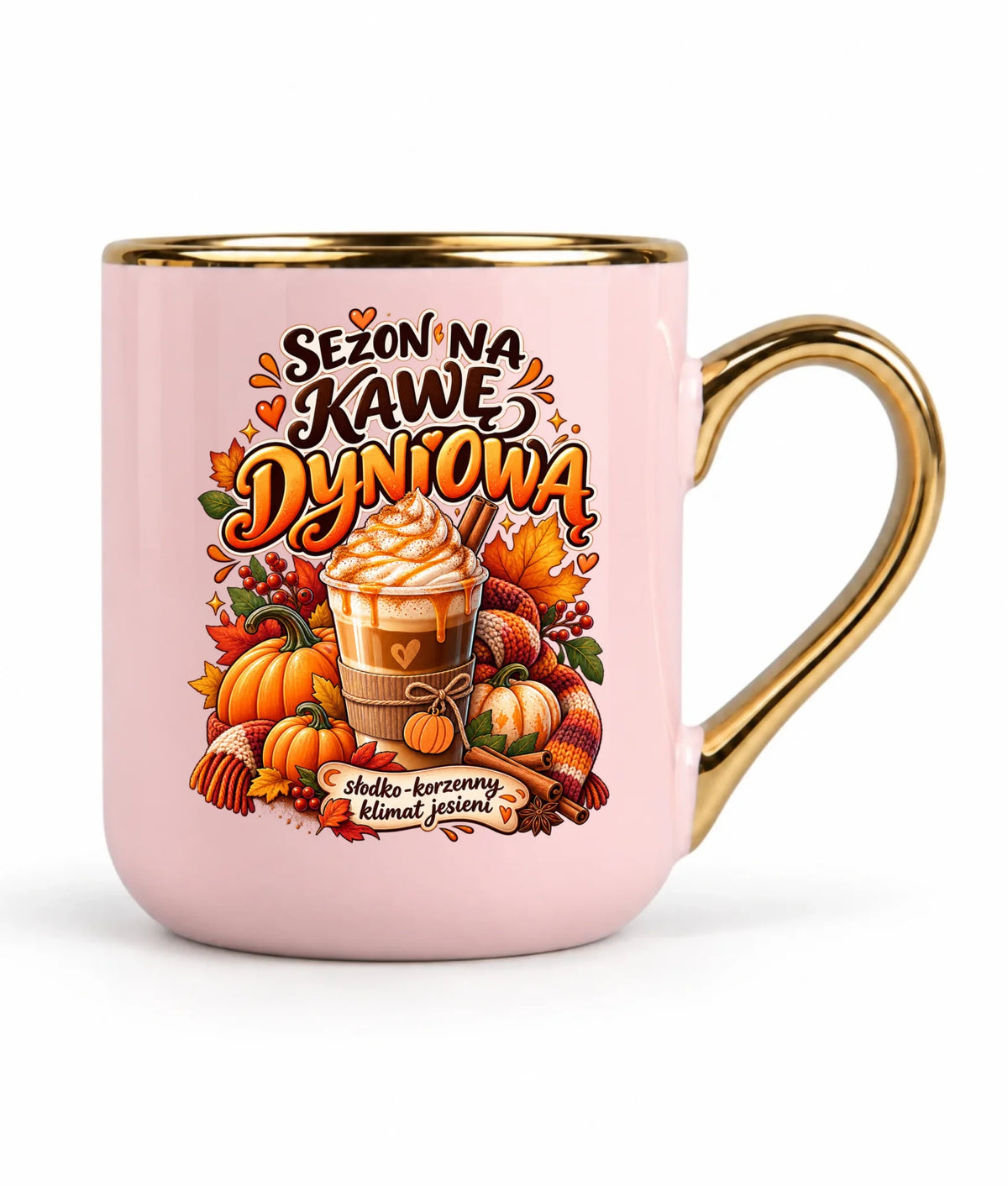 Kubek elegant jesienny - Sezon na kawę dyniową