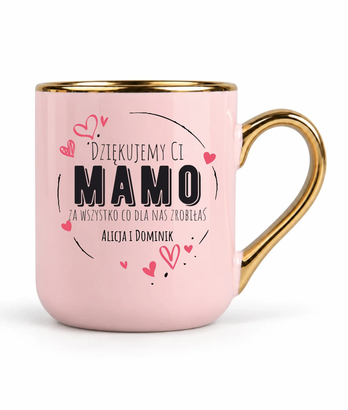 Kubek elegant dla mamy - Dziękujemy Ci Mamo - personalizowany DM43