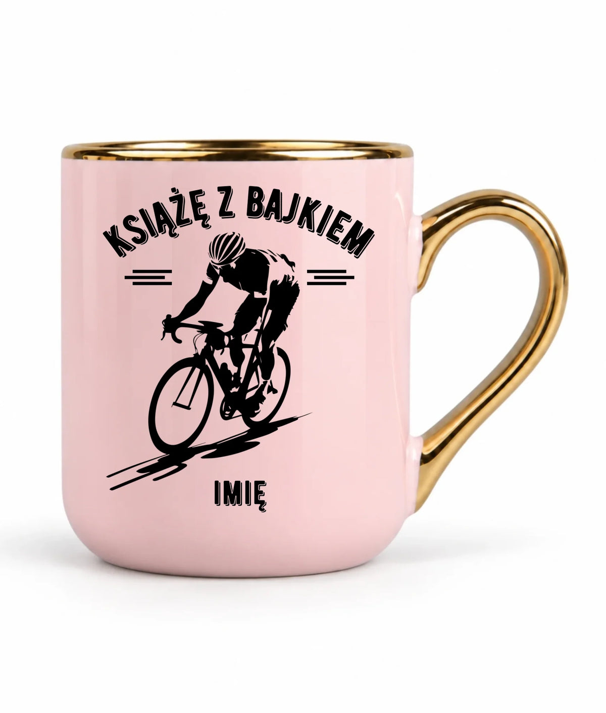 Kubek elegant dla rowerzysty - Książę z bajkiem - personalizowany HR01