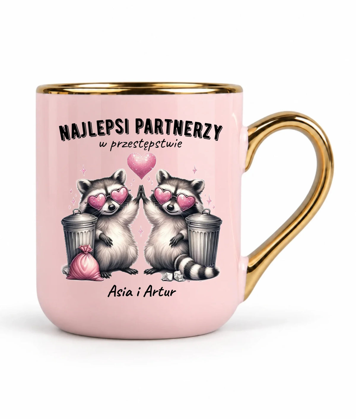 Kubek elegant dla par - Najlepsi partnerzy w przestępstwie - personalizowany W27