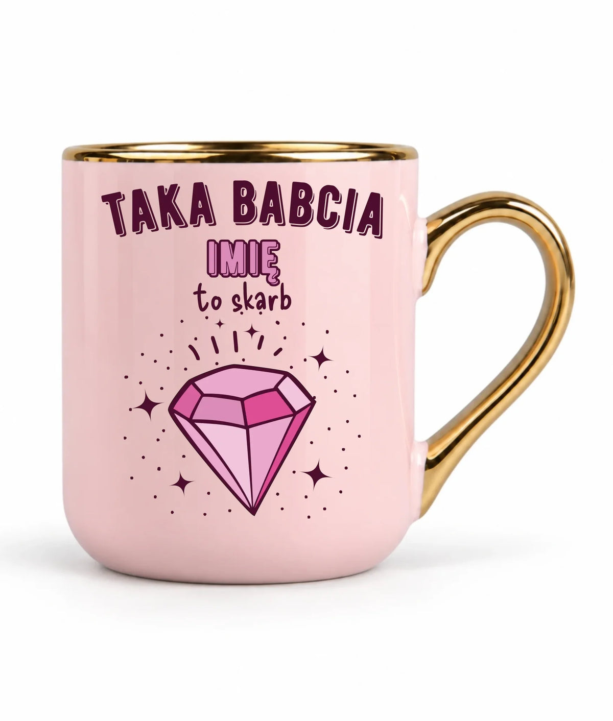 Kubek elegant dla babci - Taka Babcia to skarb - personalizowany B06