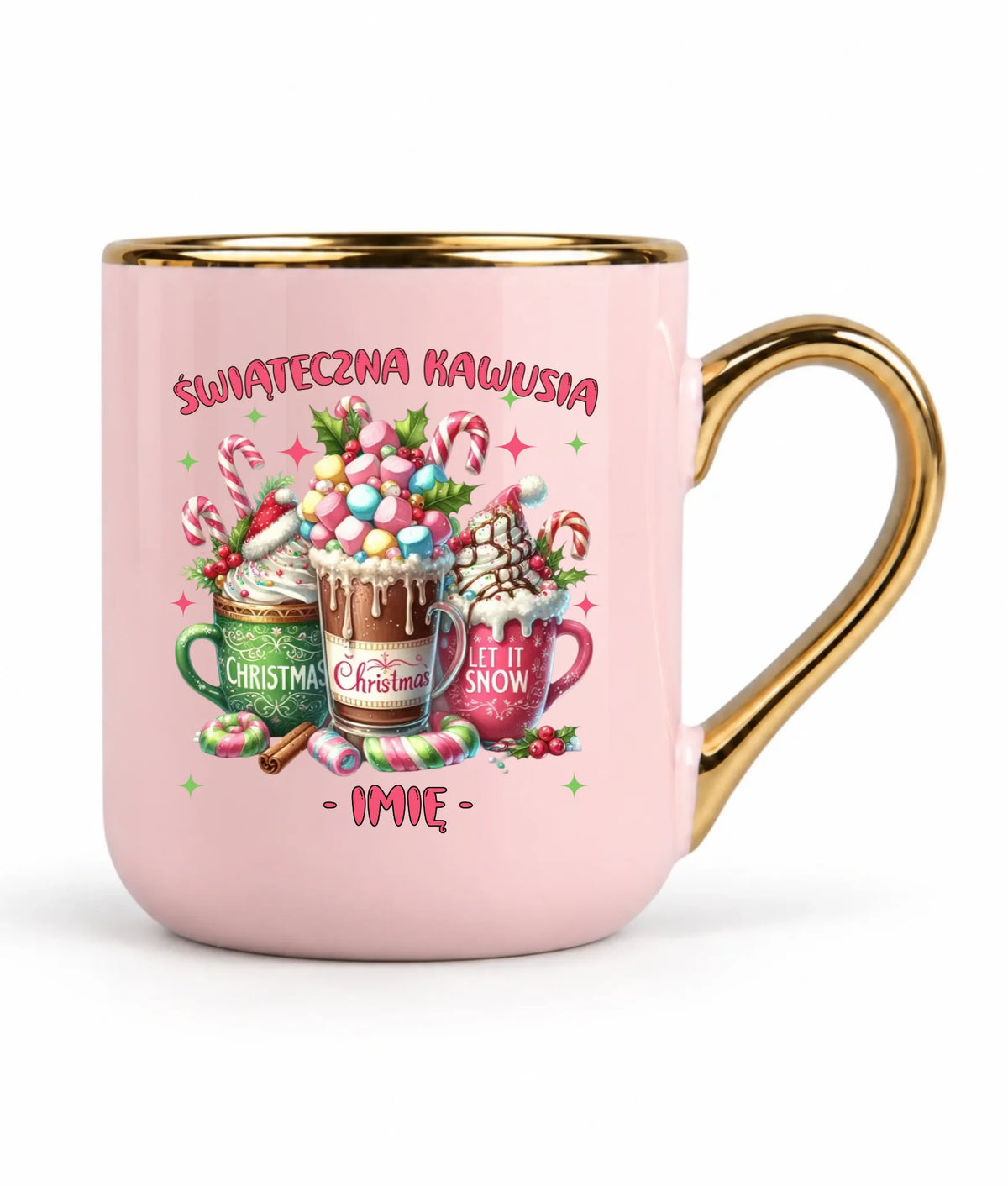 Kubek elegant świąteczny - Świąteczna kawusia - personalizowany BN29