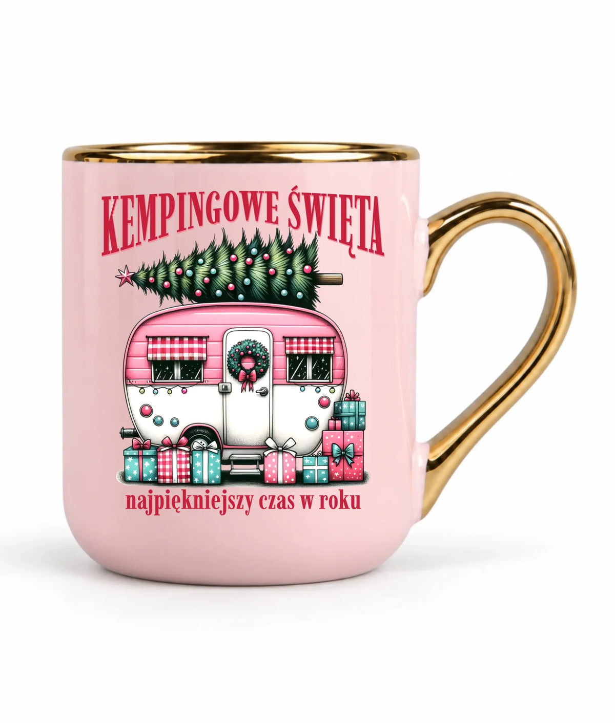 Kubek elegant świąteczny - Kamper Kempingowe Święta BN40