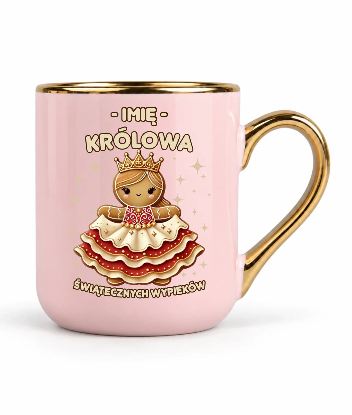 Kubek elegant świąteczny - Królowa świątecznych wypieków - personalizowany BN28
