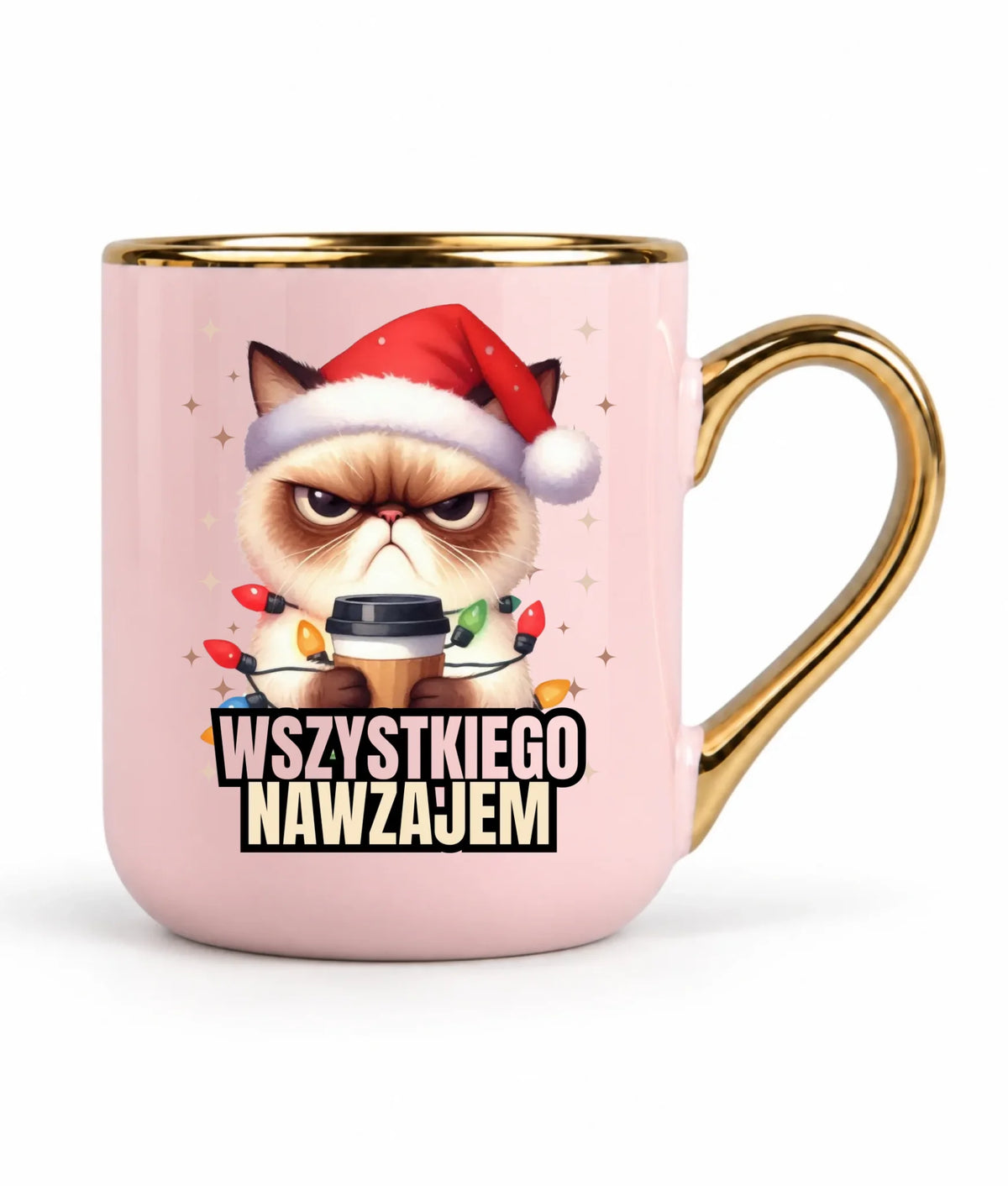 Kubek elegant świąteczny - Grumpy Cat Wszystkiego nawzajem BN33