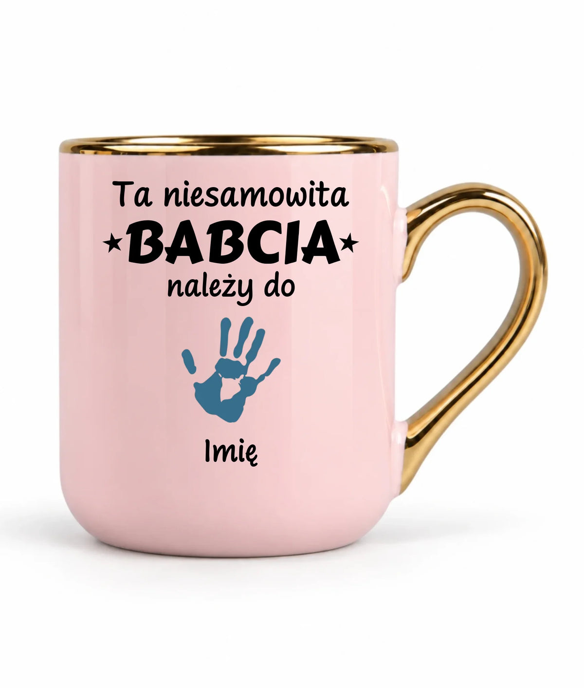 Kubek elegant dla babci - Babcia należy do wnuków 1–6 imion – personalizowany B33