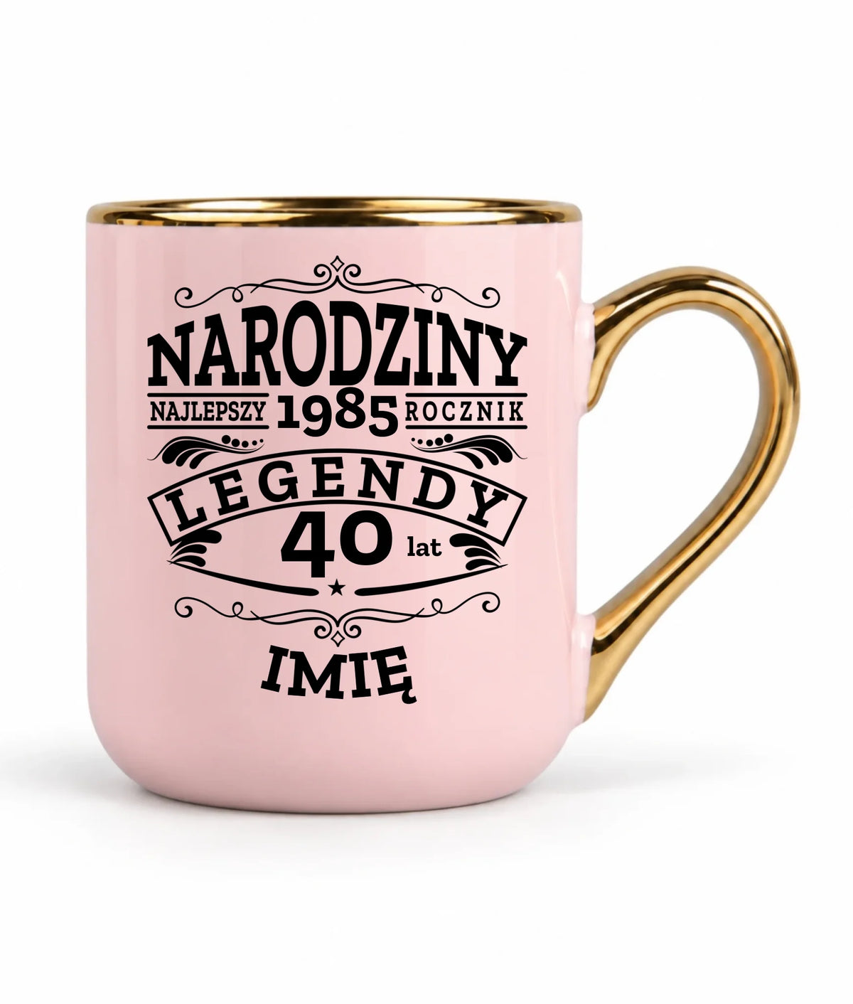 Kubek elegant na urodziny - Narodziny Legendy - personalizowany