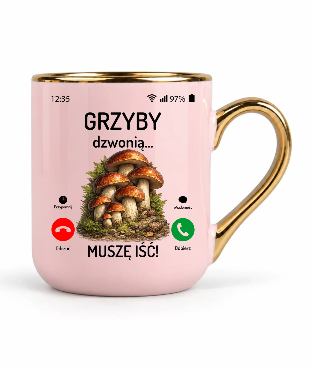 Kubek elegant dla dziadka wędkarza - Ryby dzwonią muszę iść D37