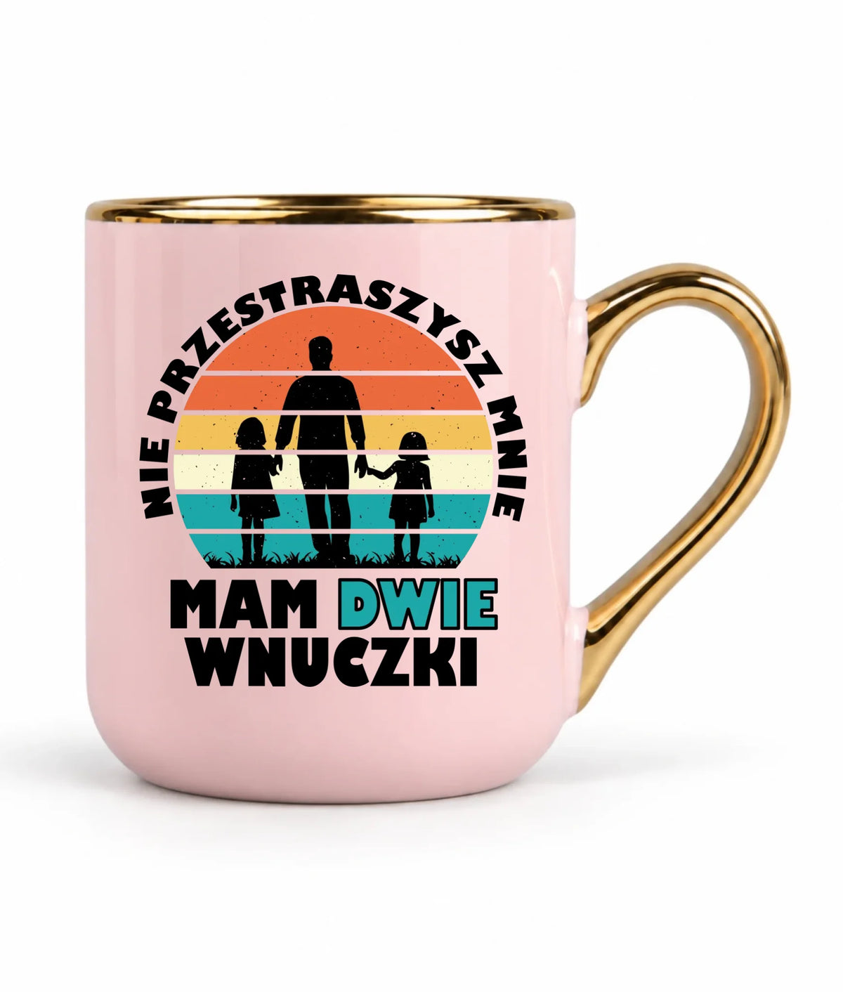 Kubek elegant dla dziadka - Nie przestraszysz mnie mam dwie wnuczki D41