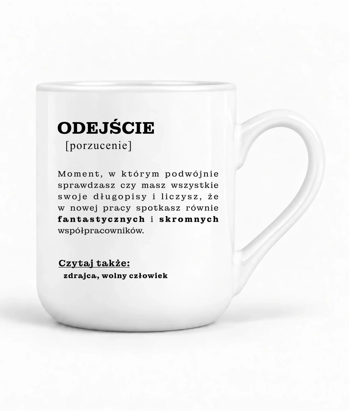 Kubek elegant - Odejście z pracy [porzucenie] - personalizowany