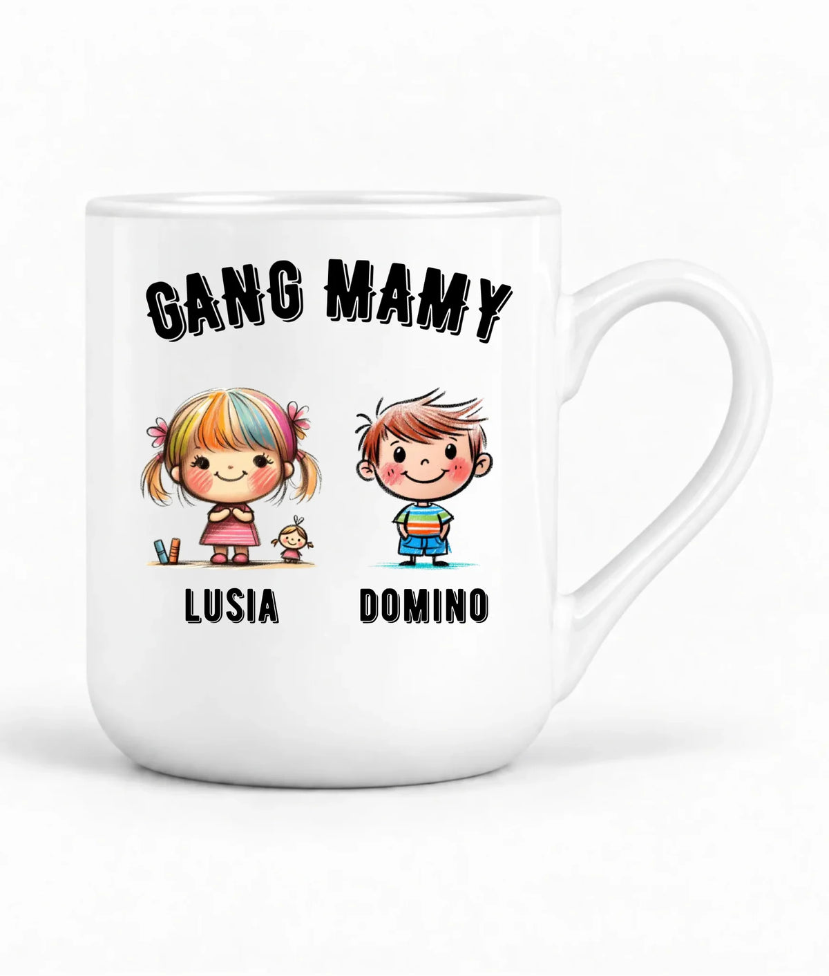 Kubek elegant dla mamy z imionami dzieci - Gang mamy - personalizowany DM09