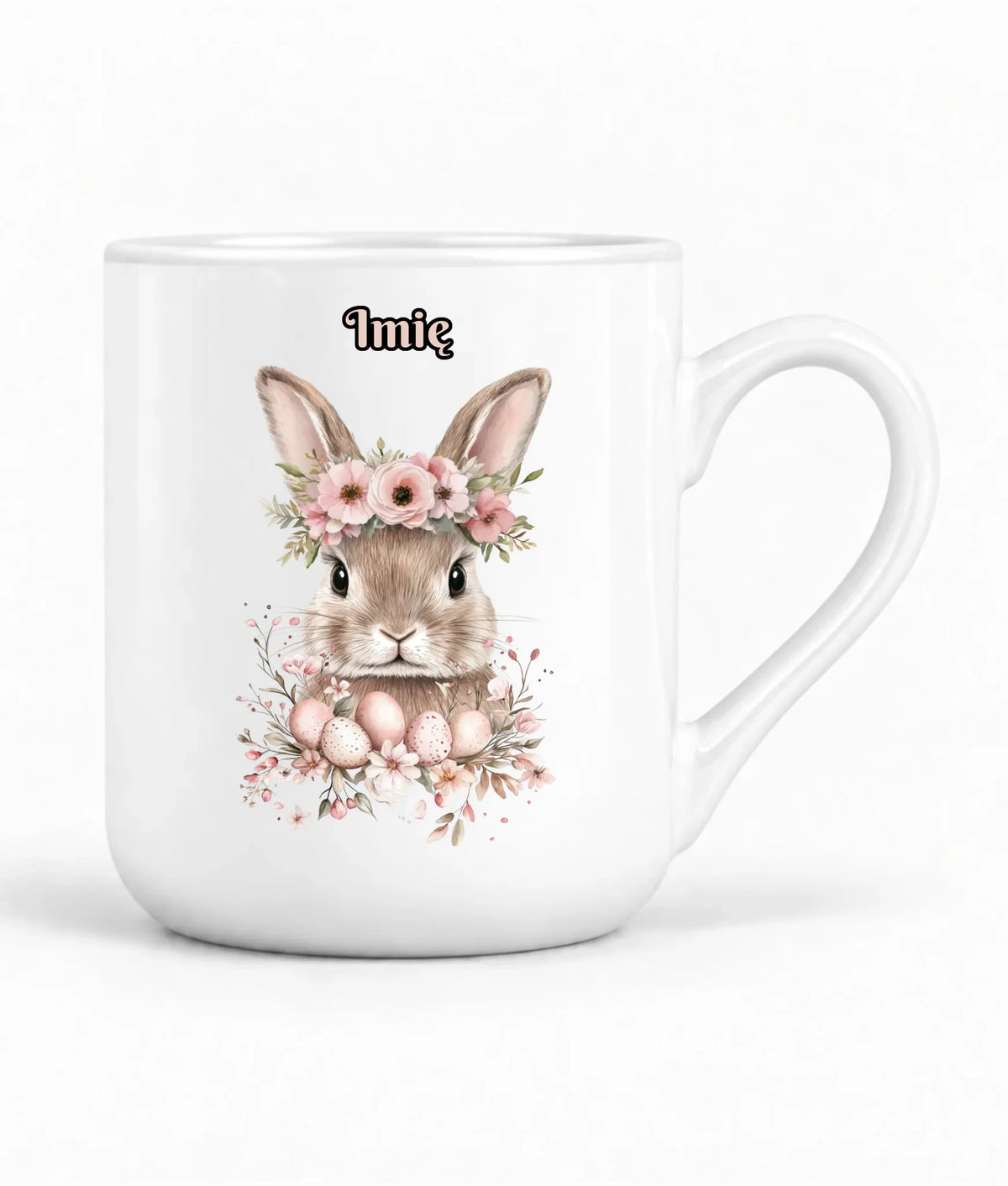 Kubek elegant na Wielkanoc - Zajączek Boho - Prezent personalizowany WN05