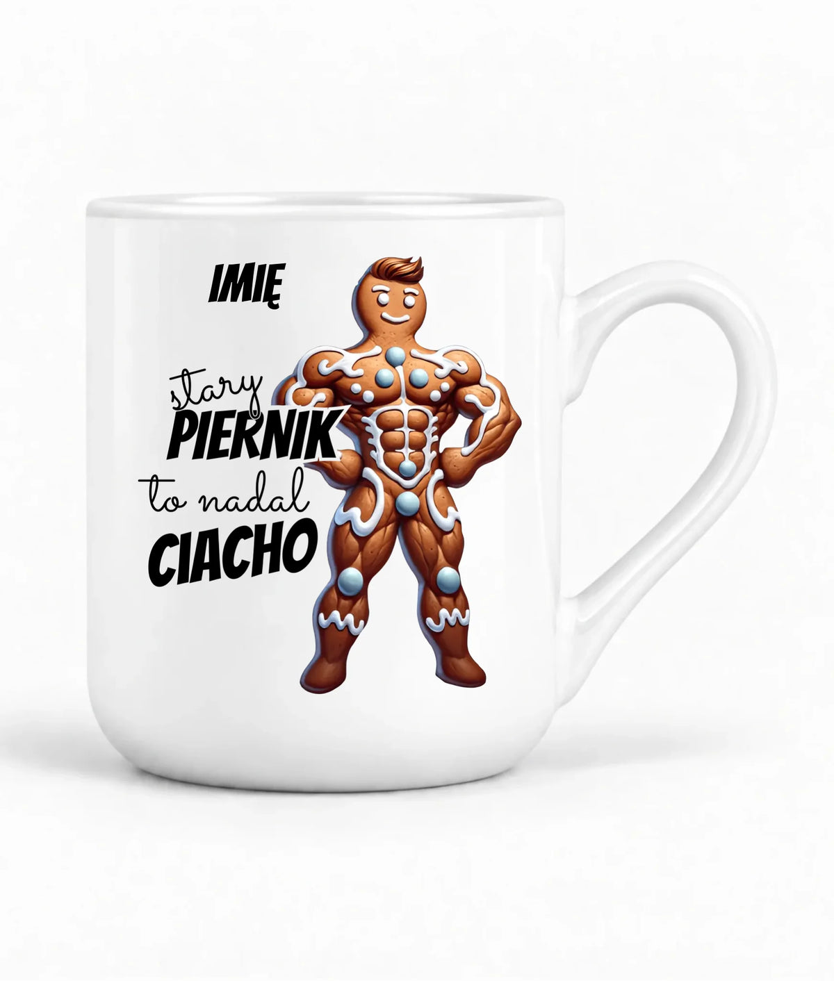 Kubek elegant świąteczny - Stary piernik to nadal ciacho - personalizowany BN23