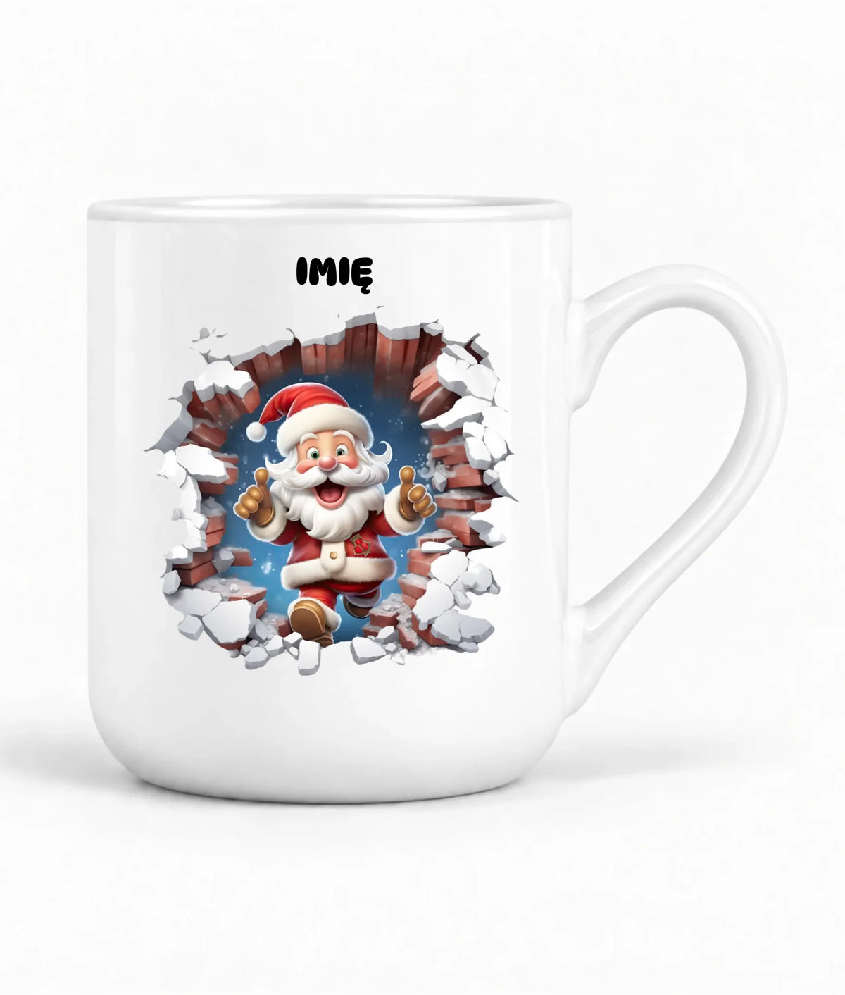 Kubek elegant świąteczny - Mikołaj 3D - personalizowana BN83