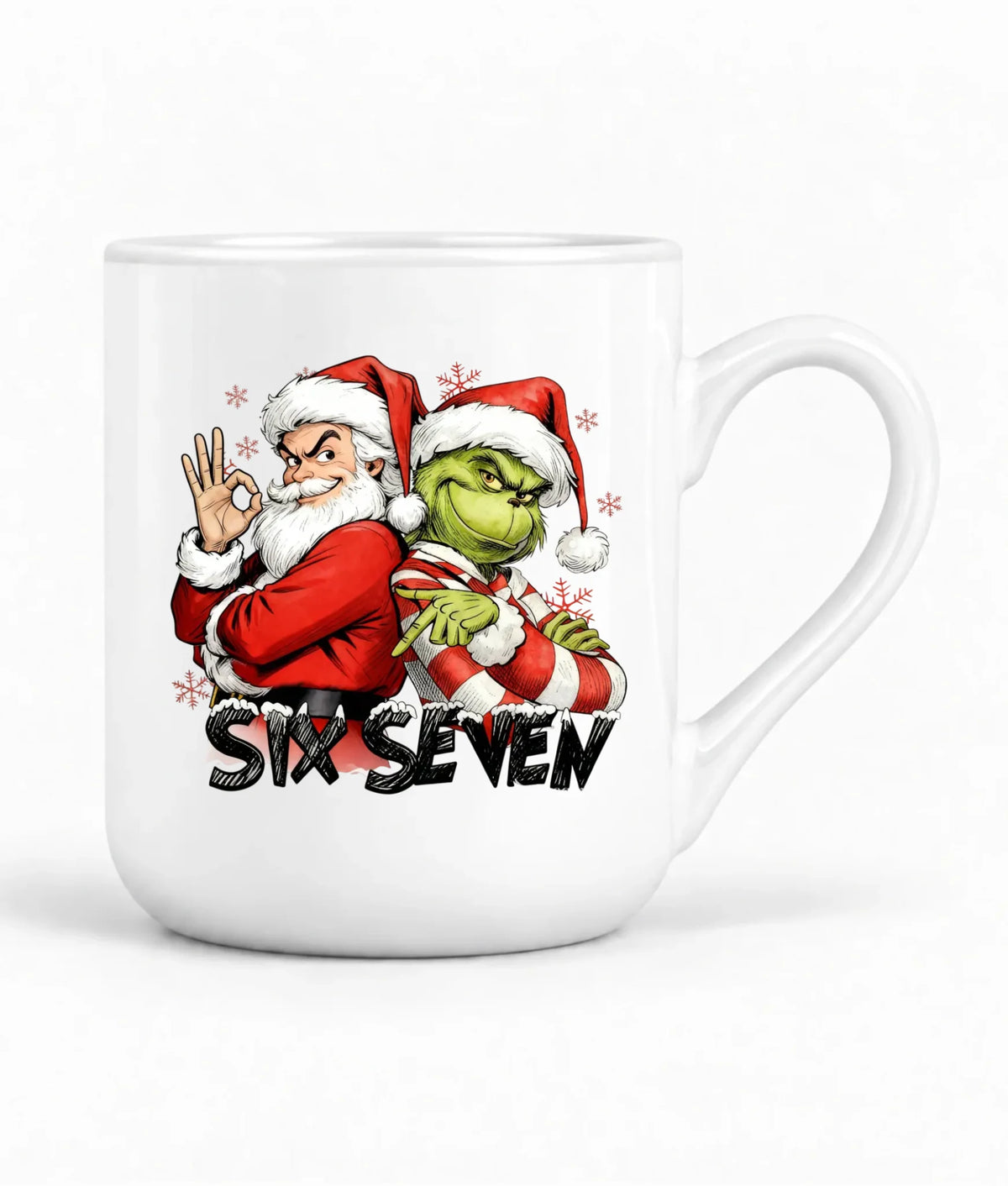 Kubek elegant świąteczny - Mikołaj i Grinch six seven 67 BN148