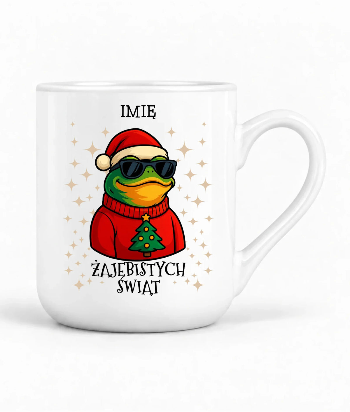 Kubek elegant świąteczny - Żajebistych Świąt - personalizowany BN144