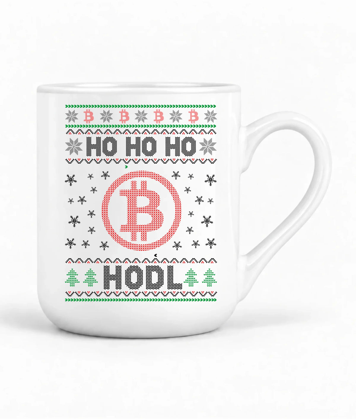 Kubek elegant świąteczny - Bitcoin - Ho Ho hodl BN103