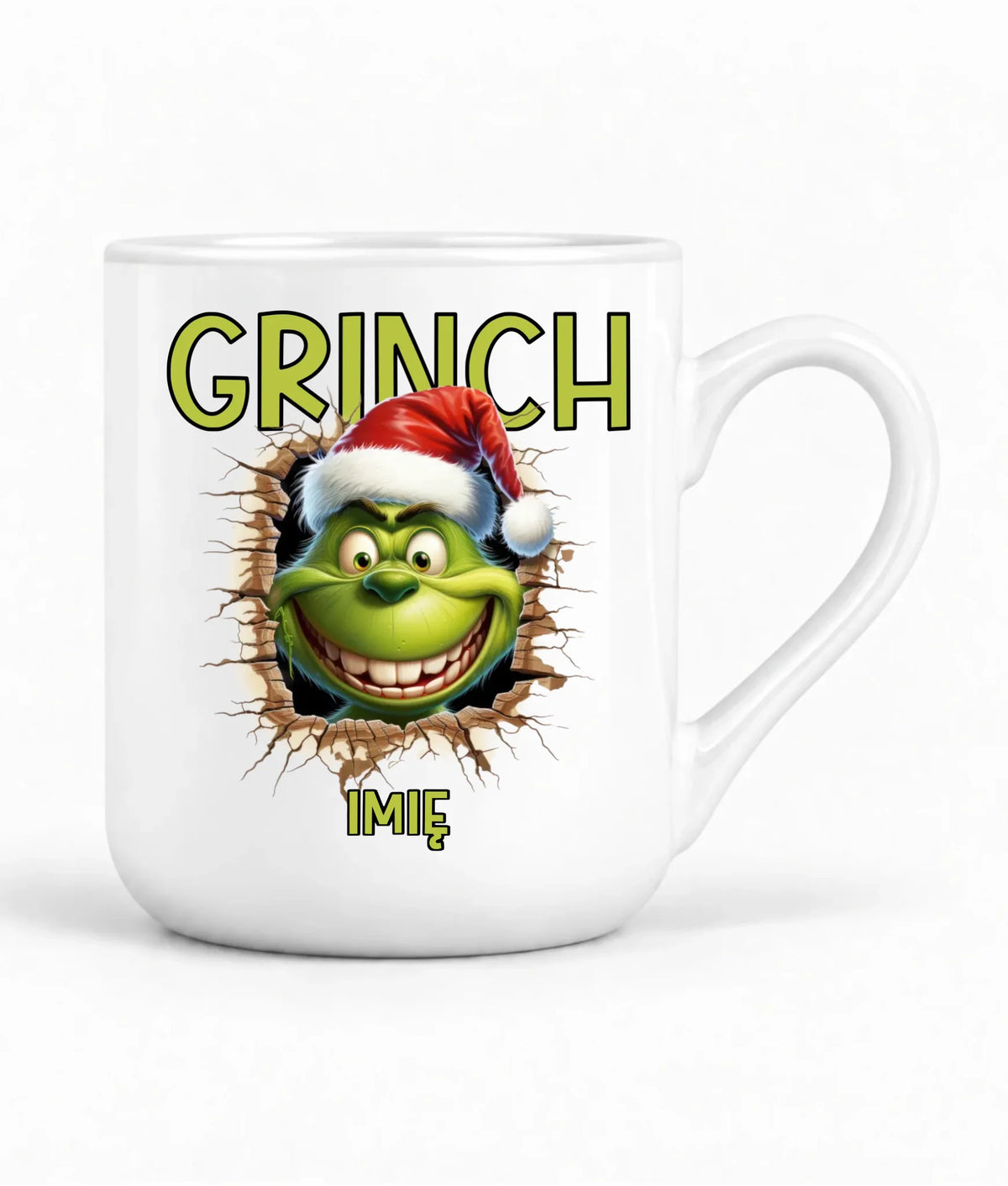 Kubek elegant świąteczny - Grinch - personalizowany BN112