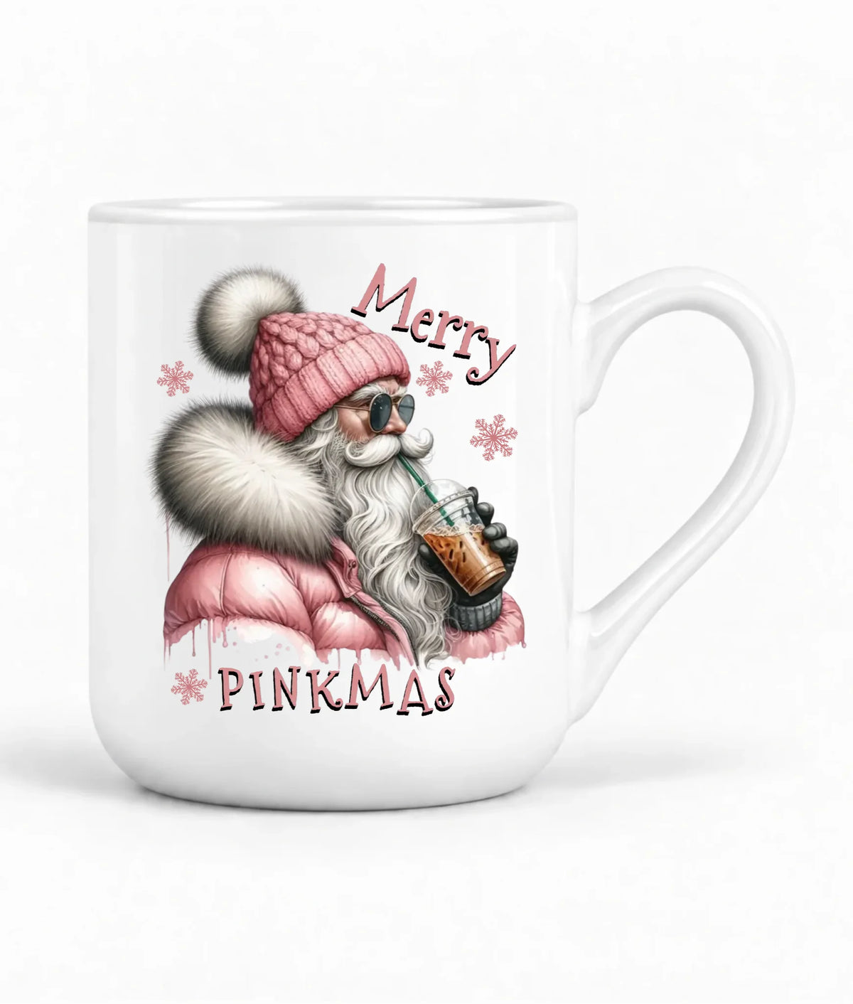 Kubek elegant świąteczny - Różowe Święta - Merry pinkmas BN117