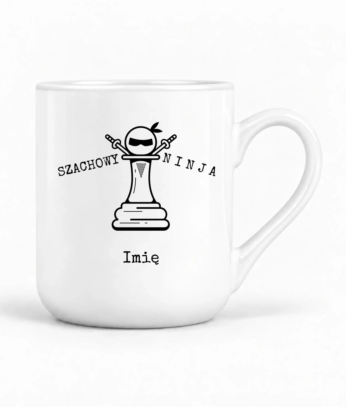 Kubek elegant dla szachisty - Szachowy ninja - personalizowany HSZ01