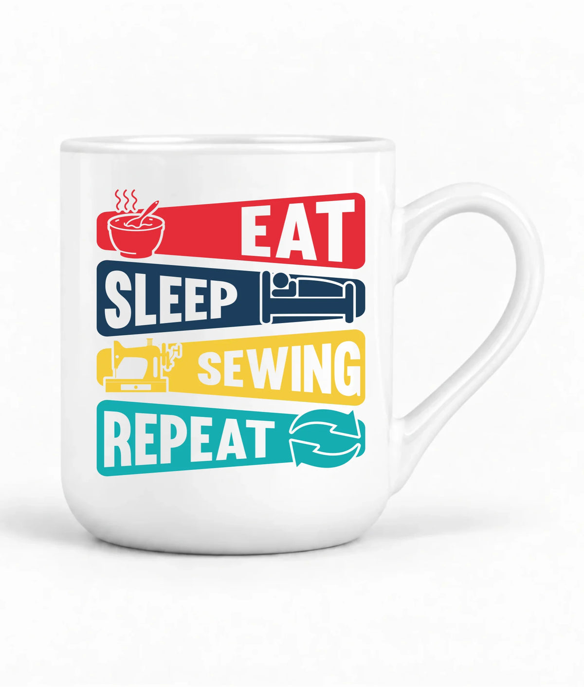Kubek elegant szyciowy dla krawcowej - Eat sleep sewing repeat HS21
