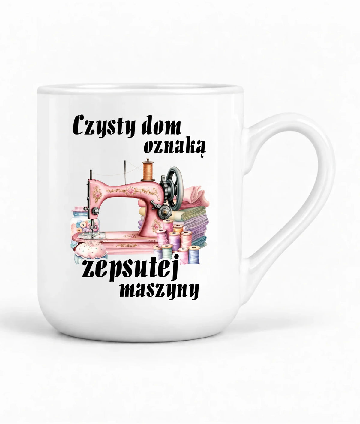 Kubek elegant szyciowy dla krawcowej - Czysty dom oznaką zepsutej maszyny HS15