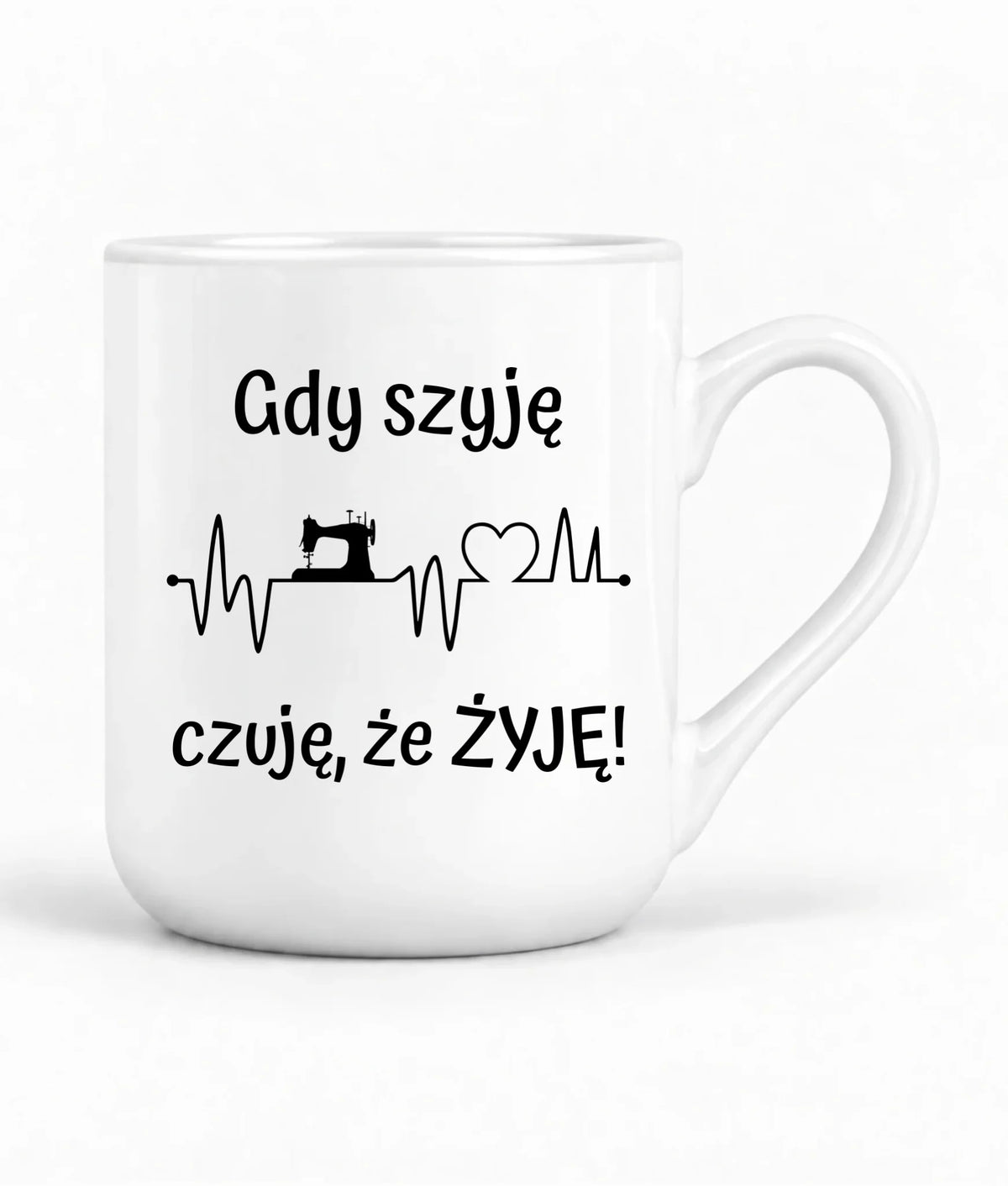 Kubek elegant szyciowy dla krawcowej - Gdy szyję czuję, że żyję HS12