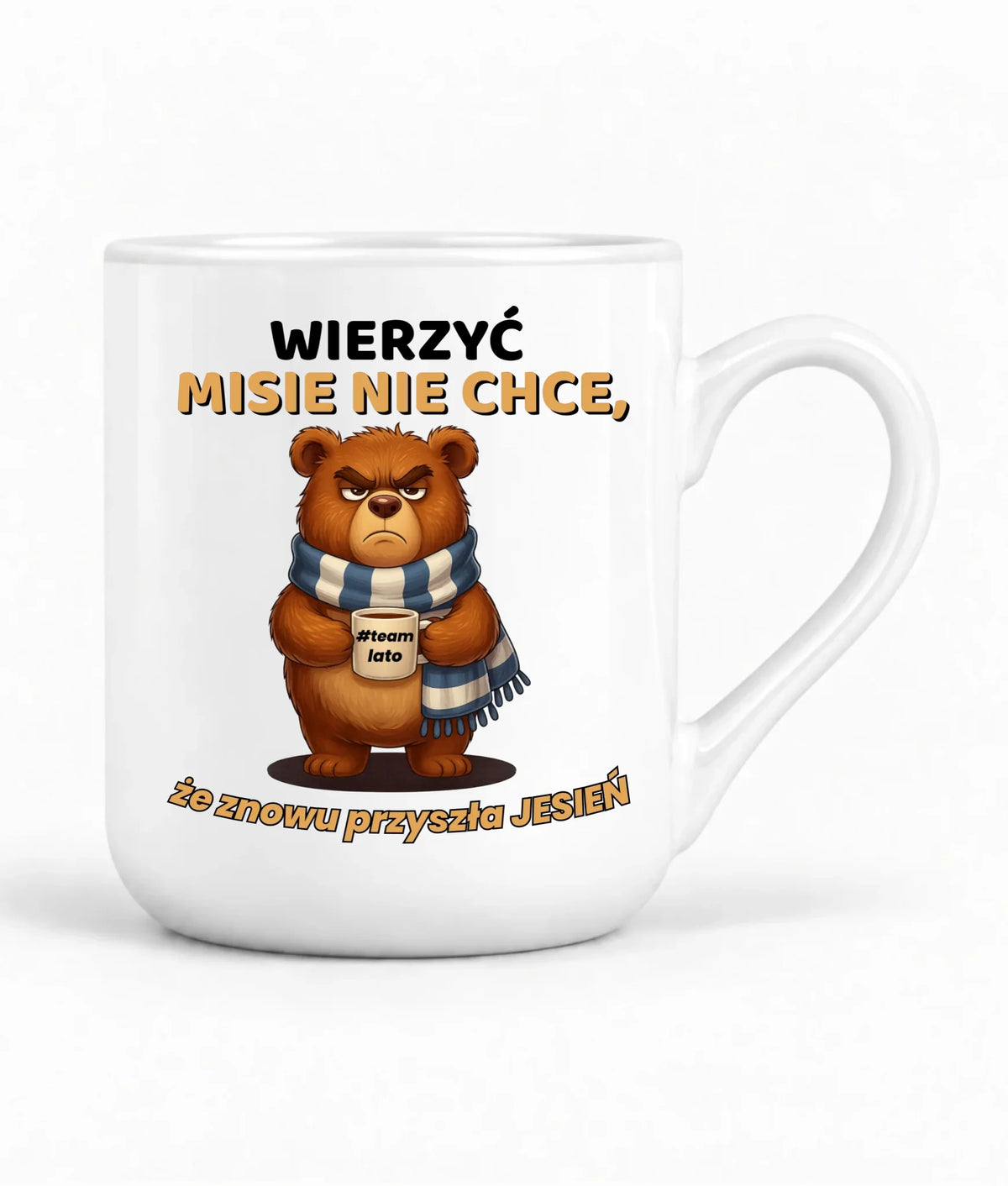 Kubek elegant jesienny - Wierzyć MISIE nie chce, że znowu przyszła jesień - Team lato JS35