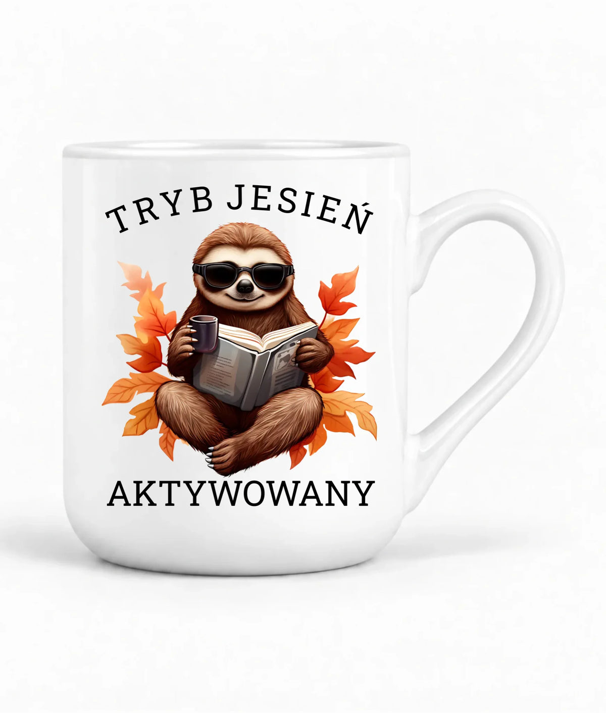 Kubek elegant jesienny - Leniwiec - Tryb jesień aktywowany JS23
