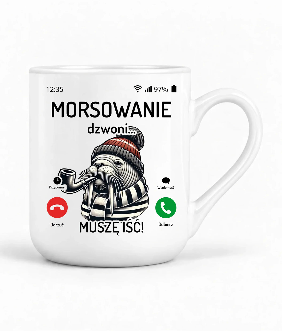 Kubek elegant - prezent dla morsa - Morsowanie dzwoni muszę iść - Mors HM19