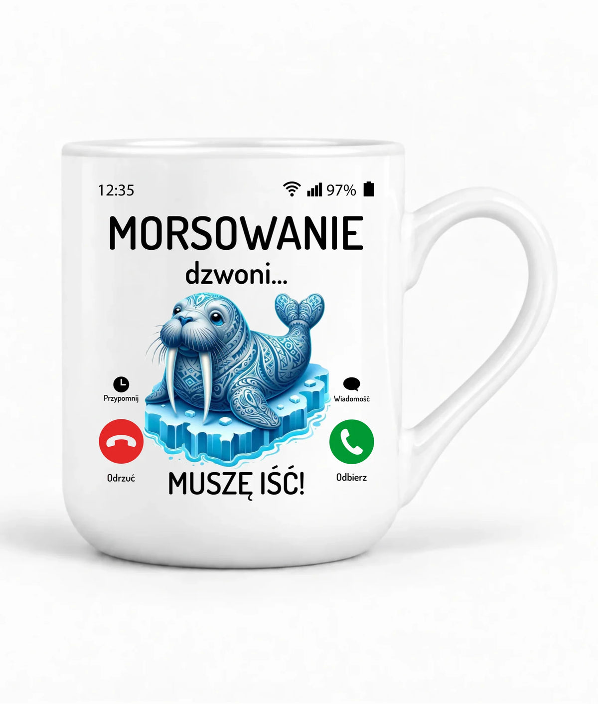 Kubek elegant - prezent dla morsa - Morsowanie dzwoni muszę iść - Mors HM04