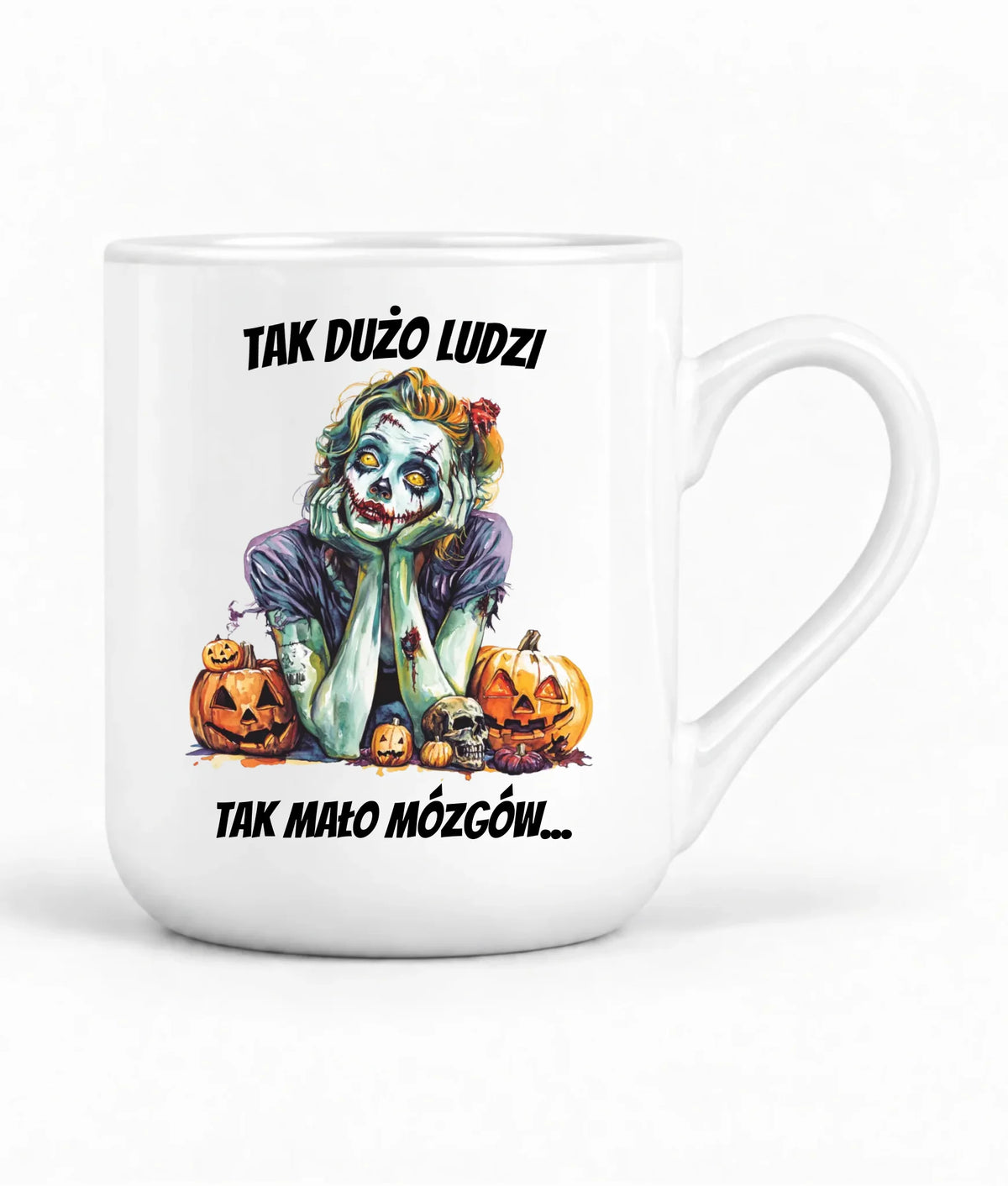 Kubek elegant na Halloween - Zombie - Tak mało mózgów HL31