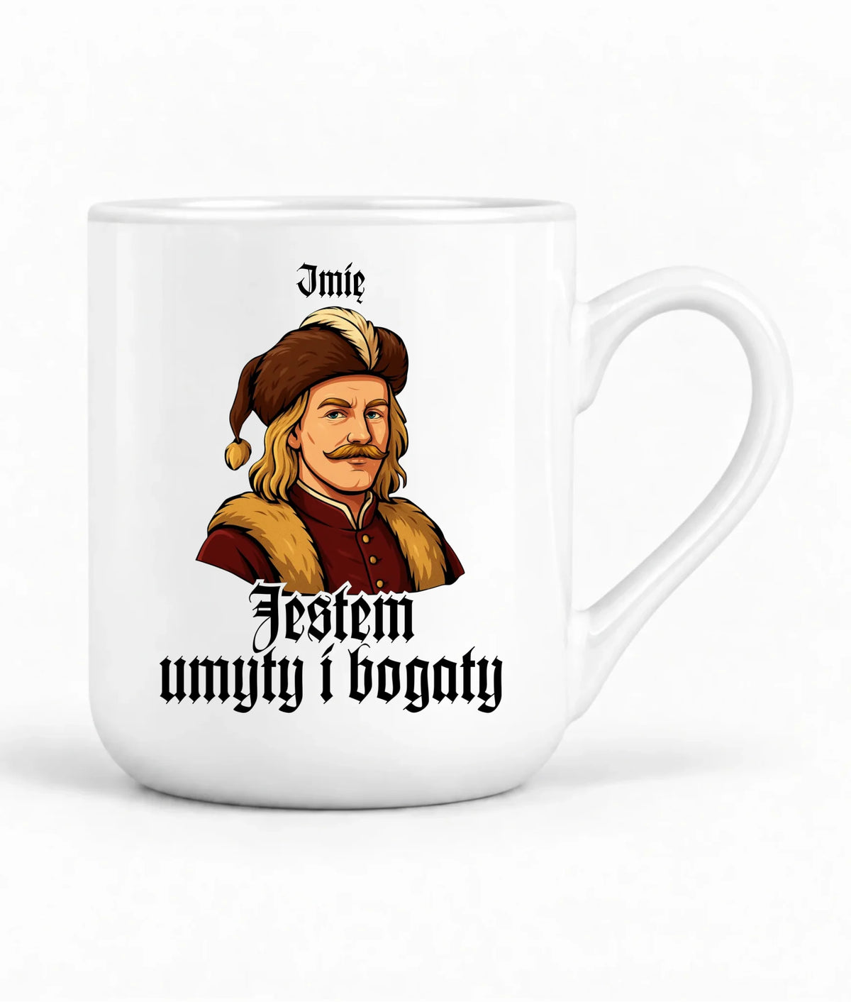 Kubek elegant - Jestem umyty i bogaty - dla fanów serialu 1670 - personalizowany H60