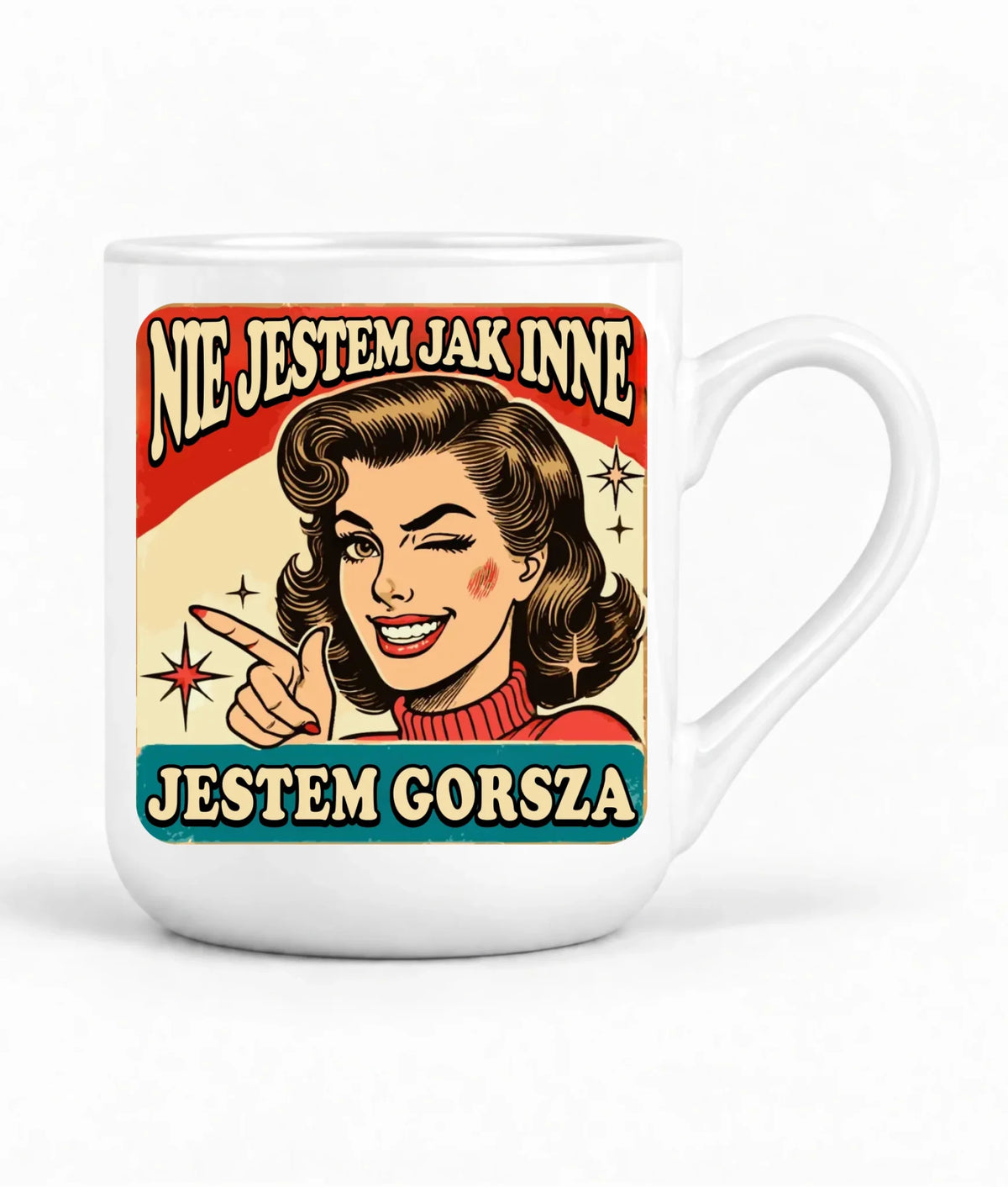 Kubek elegant - Nie jestem jak inne, jestem gorsza - w stylu retro DZ07