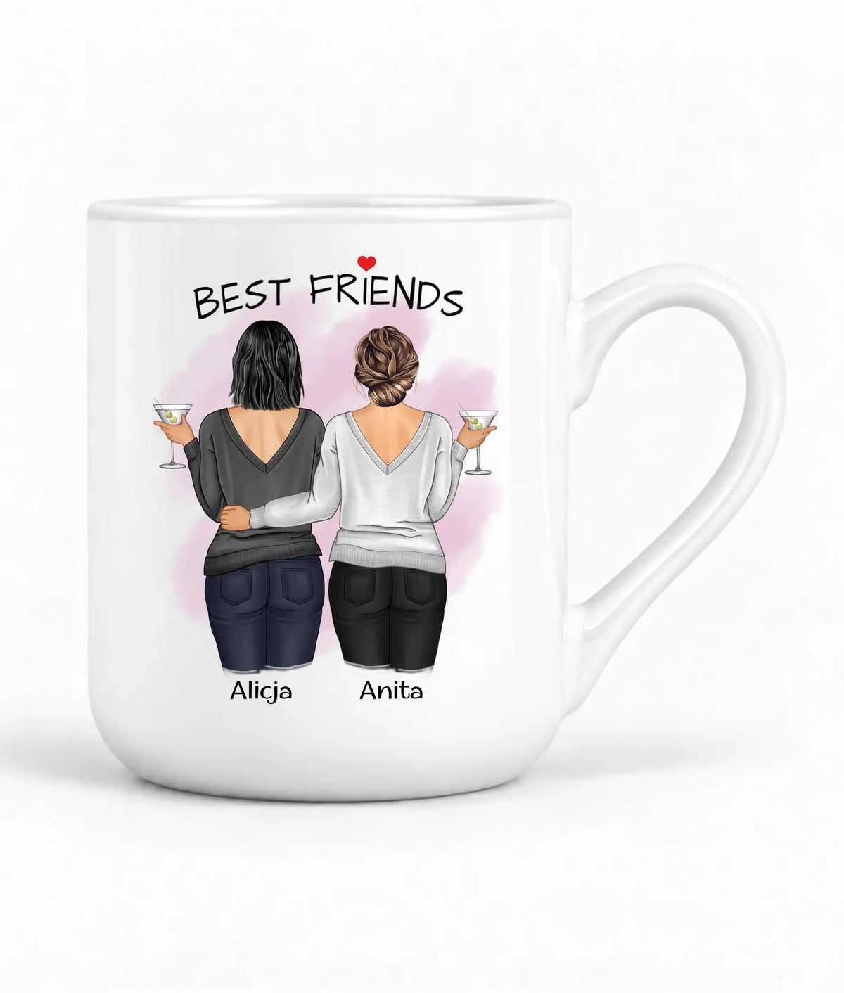 Kubek elegant - prezent dla przyjaciółki - Best Friends - personalizowane postacie 2-4 osoby PR03