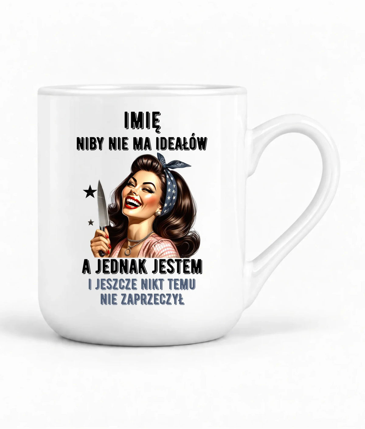 Kubek elegant dla niej - Niby nie ma ideałów - personalizowany DZ01