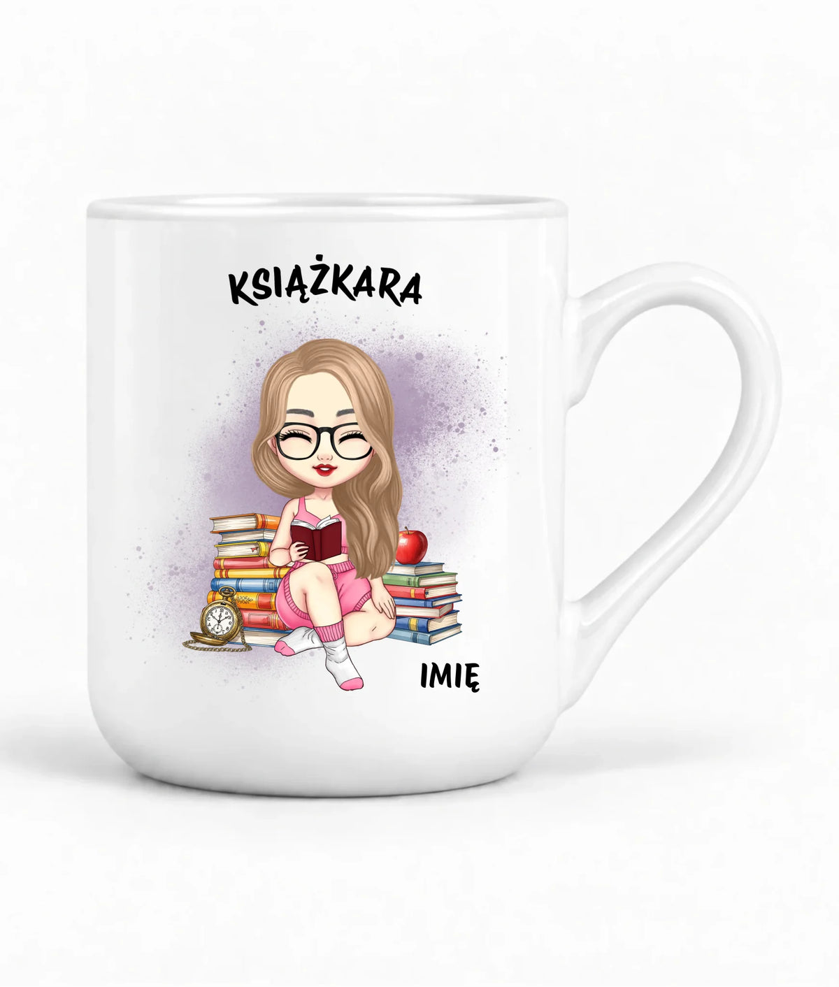 Kubek elegant - Książkara - Prezent dla miłośniczki czytania książek - personalizowany DZ04