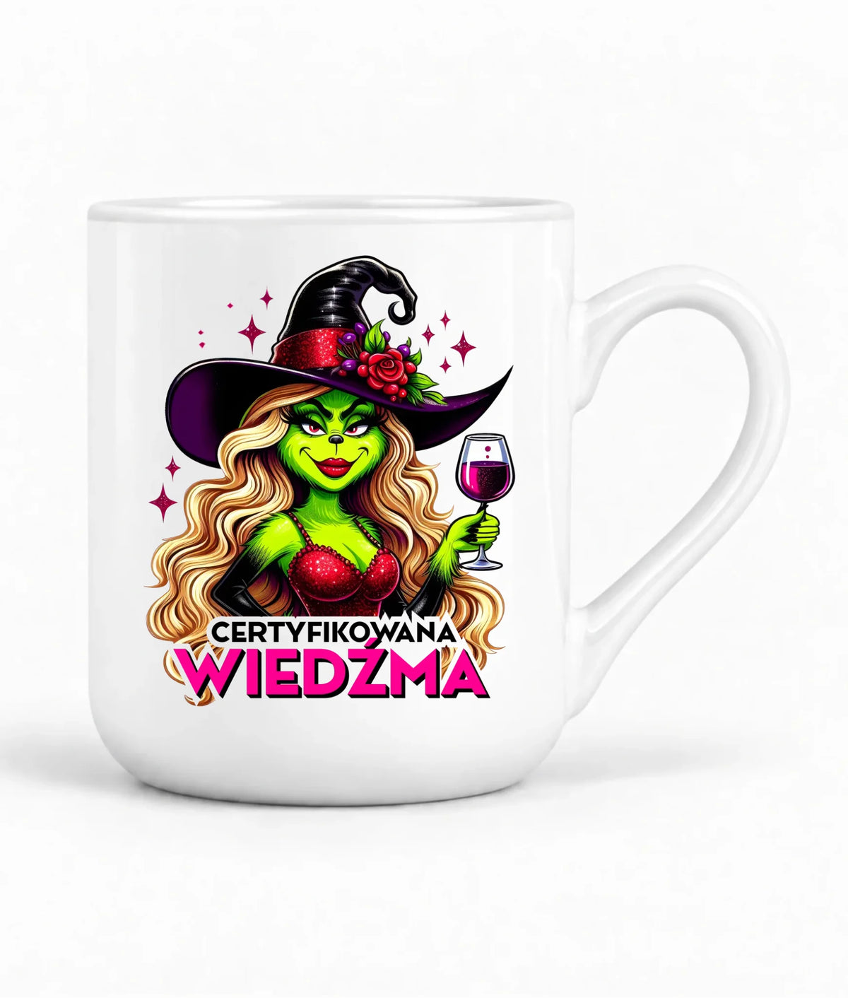 Kubek elegant - Certyfikowana wiedźma - śmieszny HL13