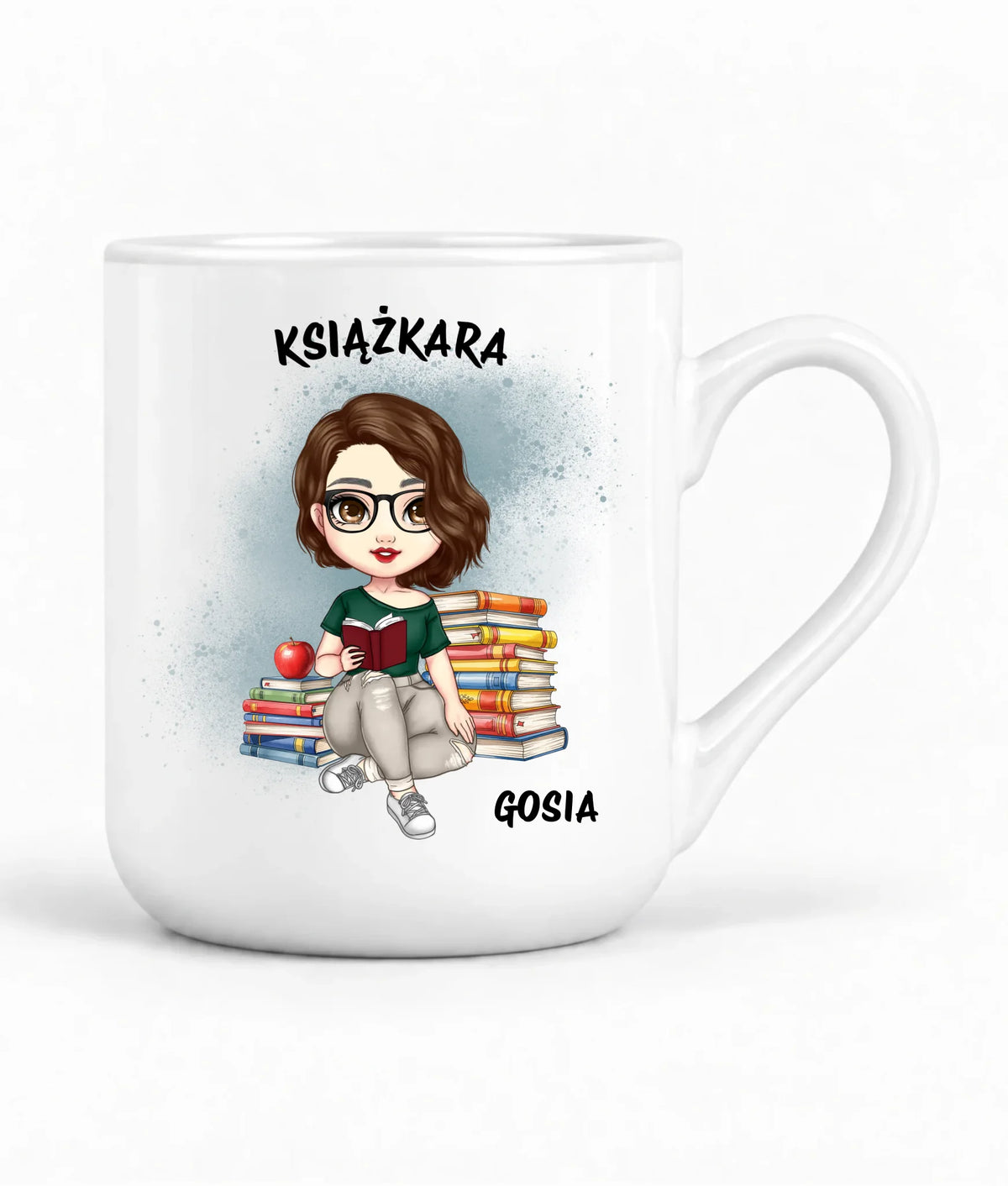 Kubek elegant - Książkara - Prezent dla miłośniczki czytania książek - personalizowany DZ03