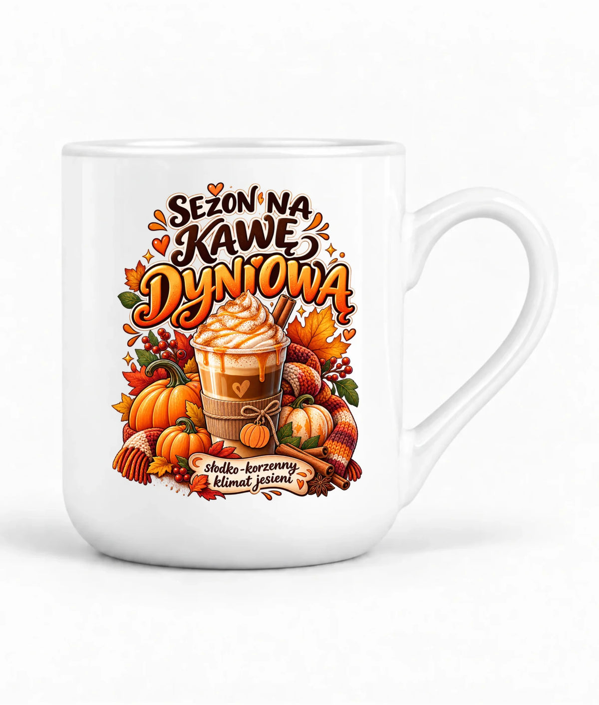 Kubek elegant jesienny - Sezon na kawę dyniową