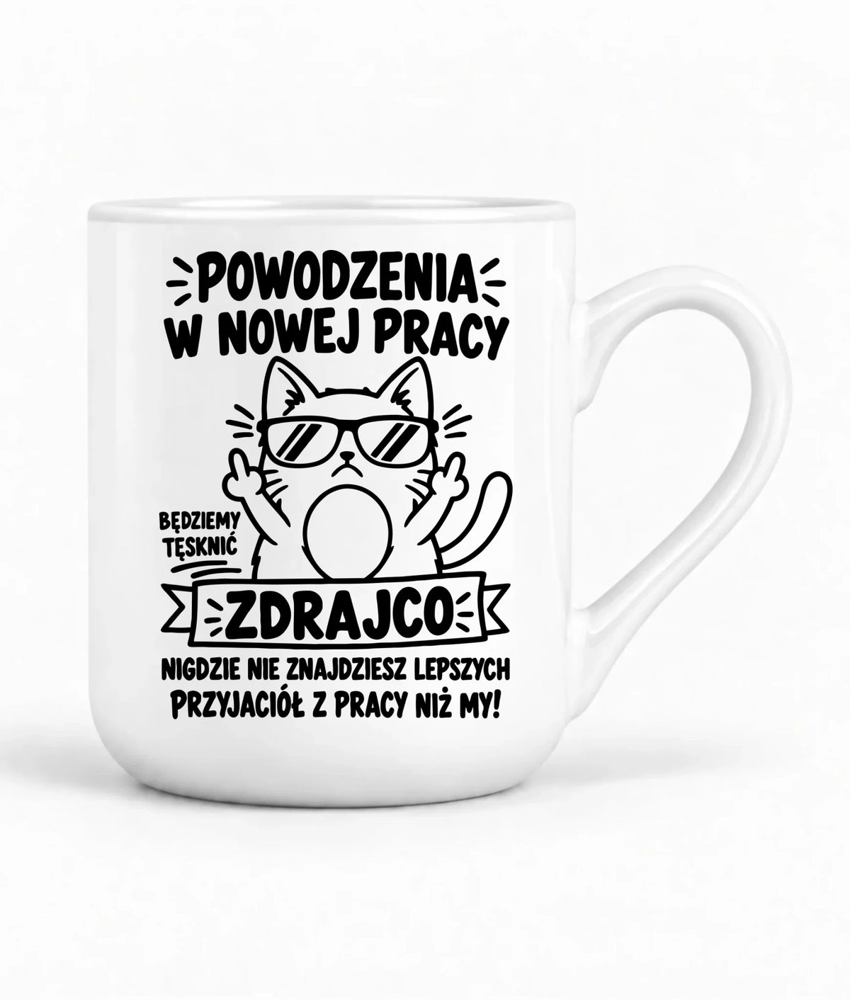 Kubek elegant na odejście z pracy - Powodzenia w nowej pracy, zdrajco!