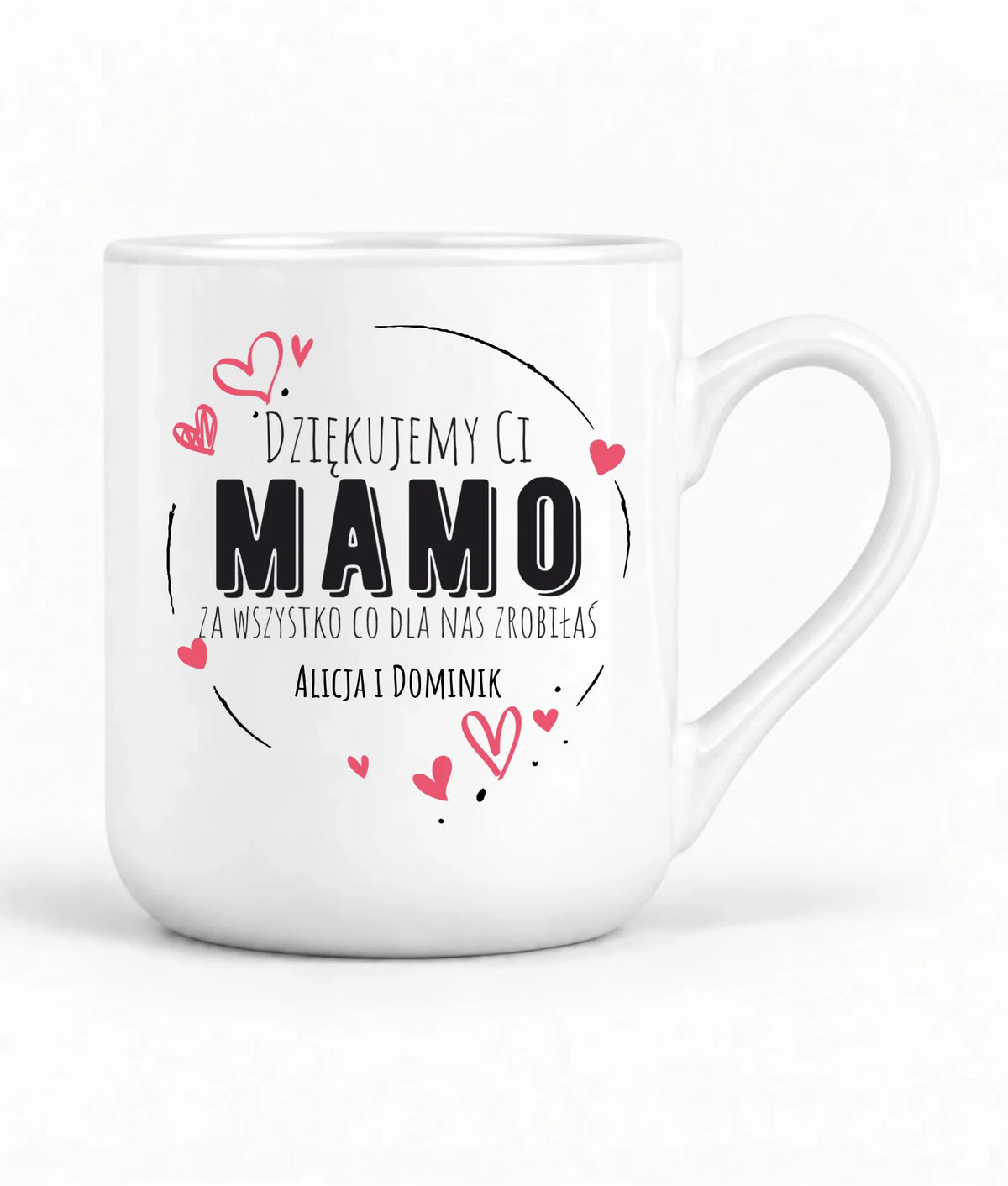 Kubek elegant dla mamy - Dziękujemy Ci Mamo - personalizowany DM43