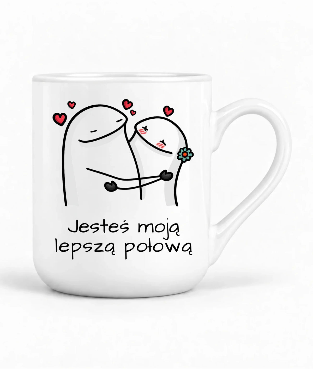 Kubek elegant dla par - Jesteś moją lepszą połową W87