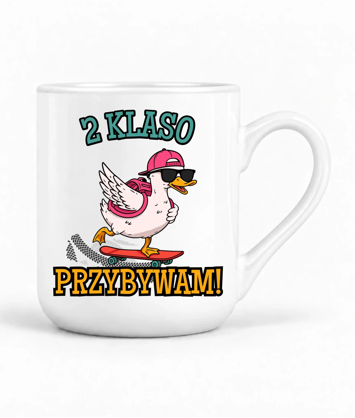 Kubek elegant na powrót do szkoły Przybywam personalizuj klasę SZ08