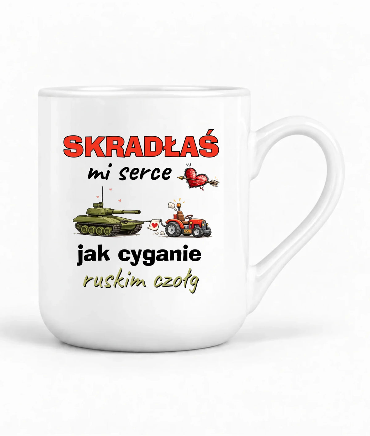 Kubek elegant - Skradłaś mi serce jak cyganie ruskim czołg W76