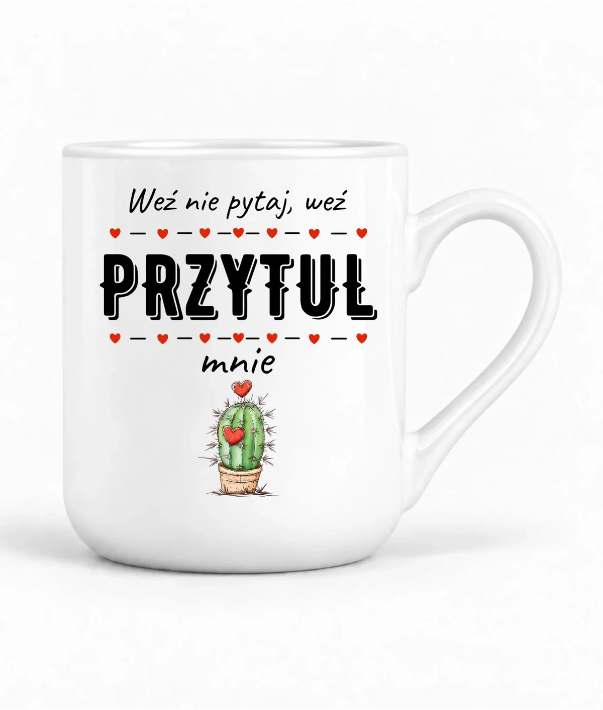 Kubek elegant dla par - Weź nie pytaj, weź przytul mnie W49